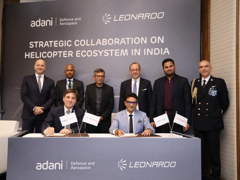 Adani Defence & Aerospace e Leonardo avviano partnership strategica per sviluppo di un ecosistema elicotteristico in India