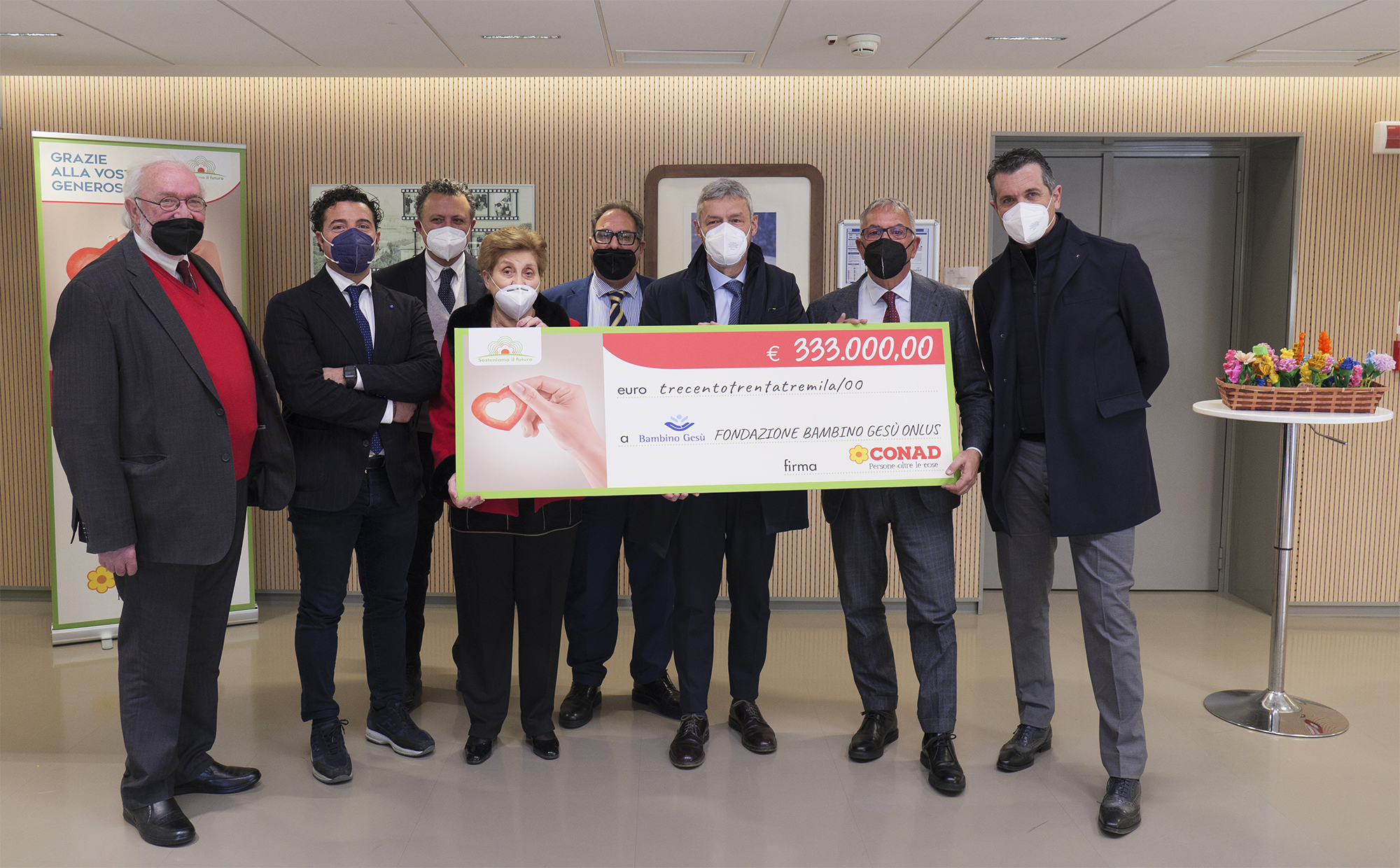 SOLIDARIETA’: PAC 2000A Conad e Conad Nord Ovest donano 333 mila euro a favore dell’Ospedale Bambino Gesù