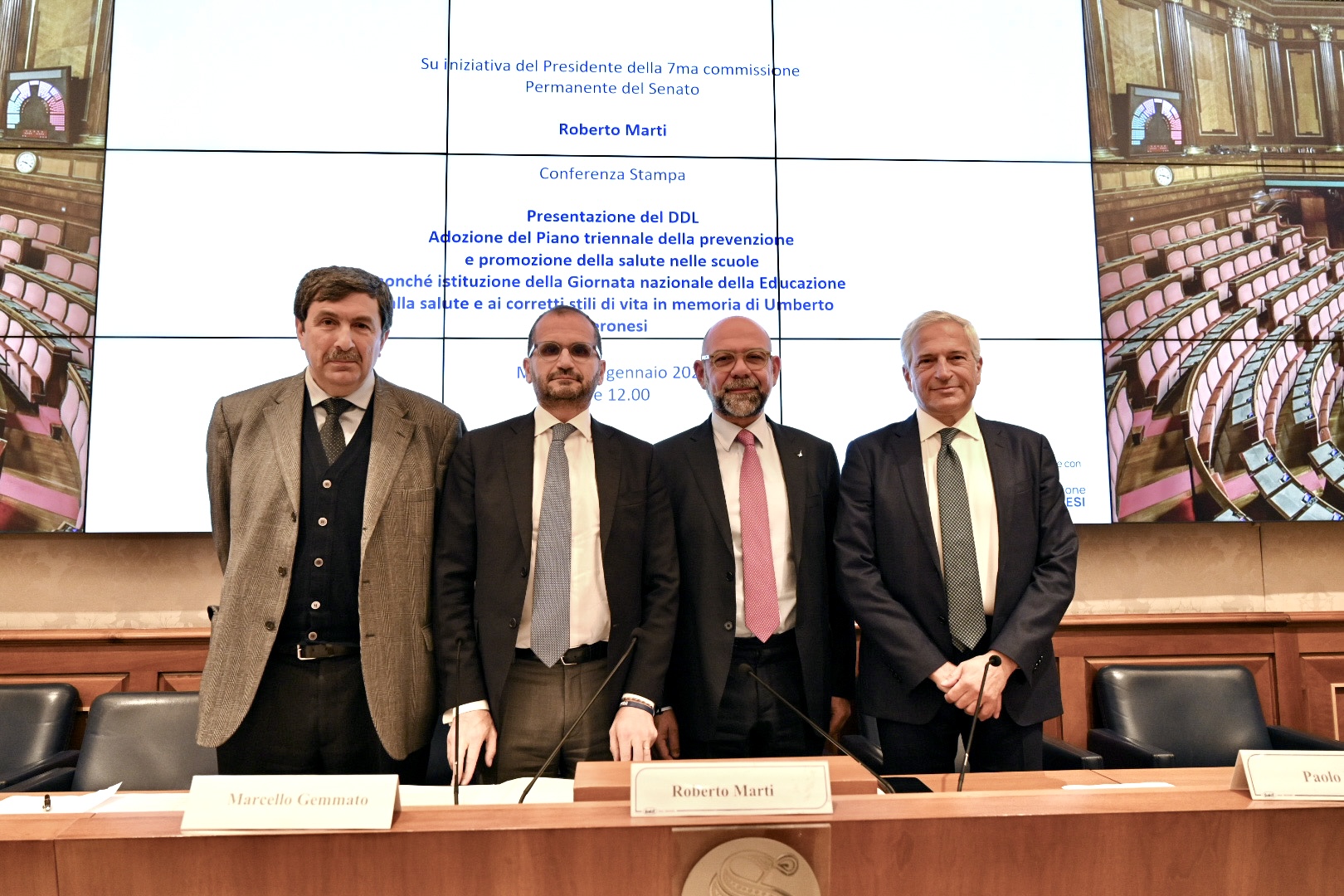PRESENTATO UN DISEGNO DI LEGGE SULL'EDUCAZIONE ALLA SALUTE A SCUOLA