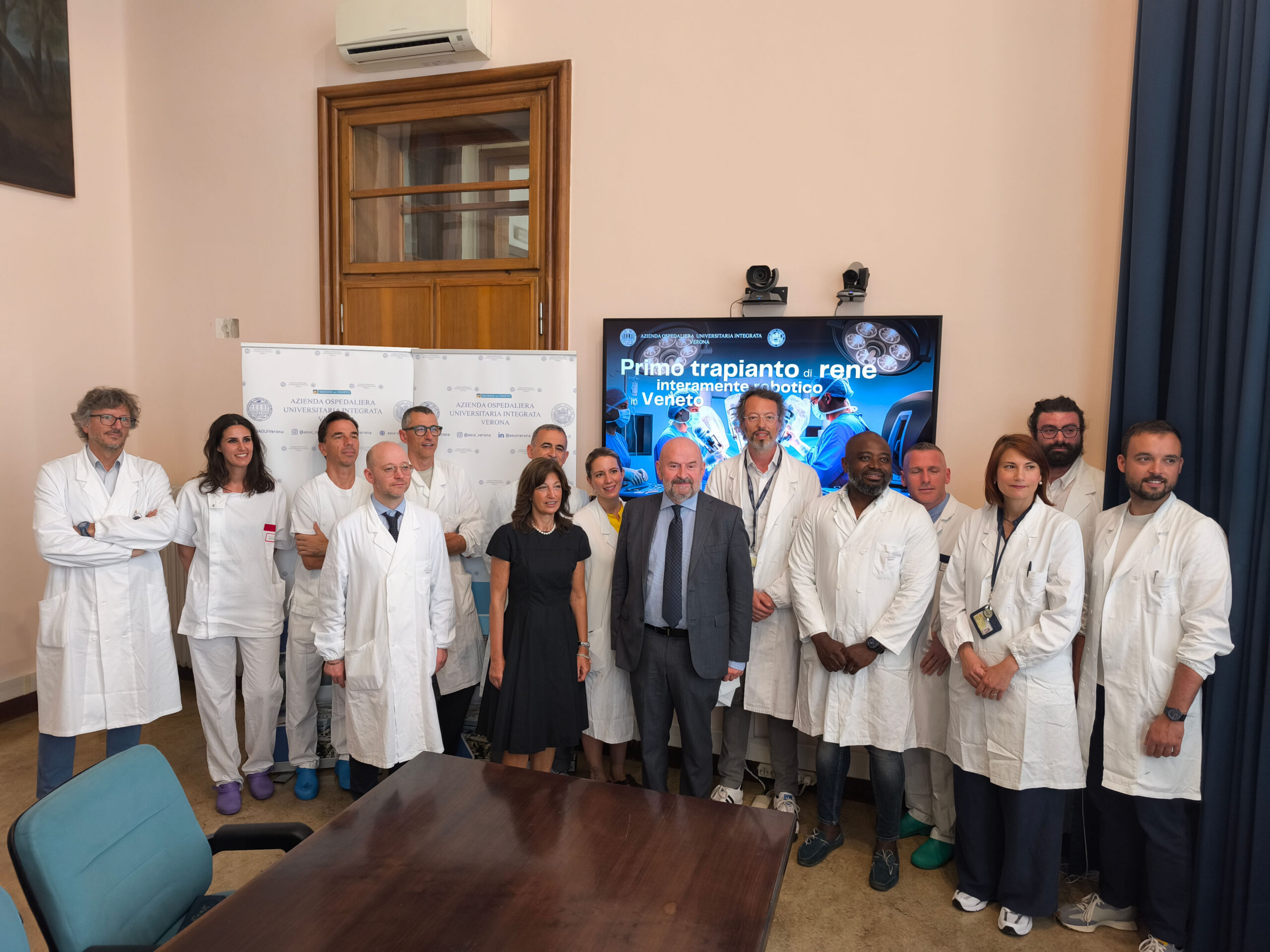 Primo trapianto di rene interamente robotico a Verona